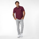 Men's Regular Fit Polo Shirt — Tawny Port/White - JAMES BARK