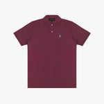 Men's Regular Fit Polo Shirt — Tawny Port/White - JAMES BARK