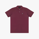 Men's Regular Fit Polo Shirt — Tawny Port/White - JAMES BARK