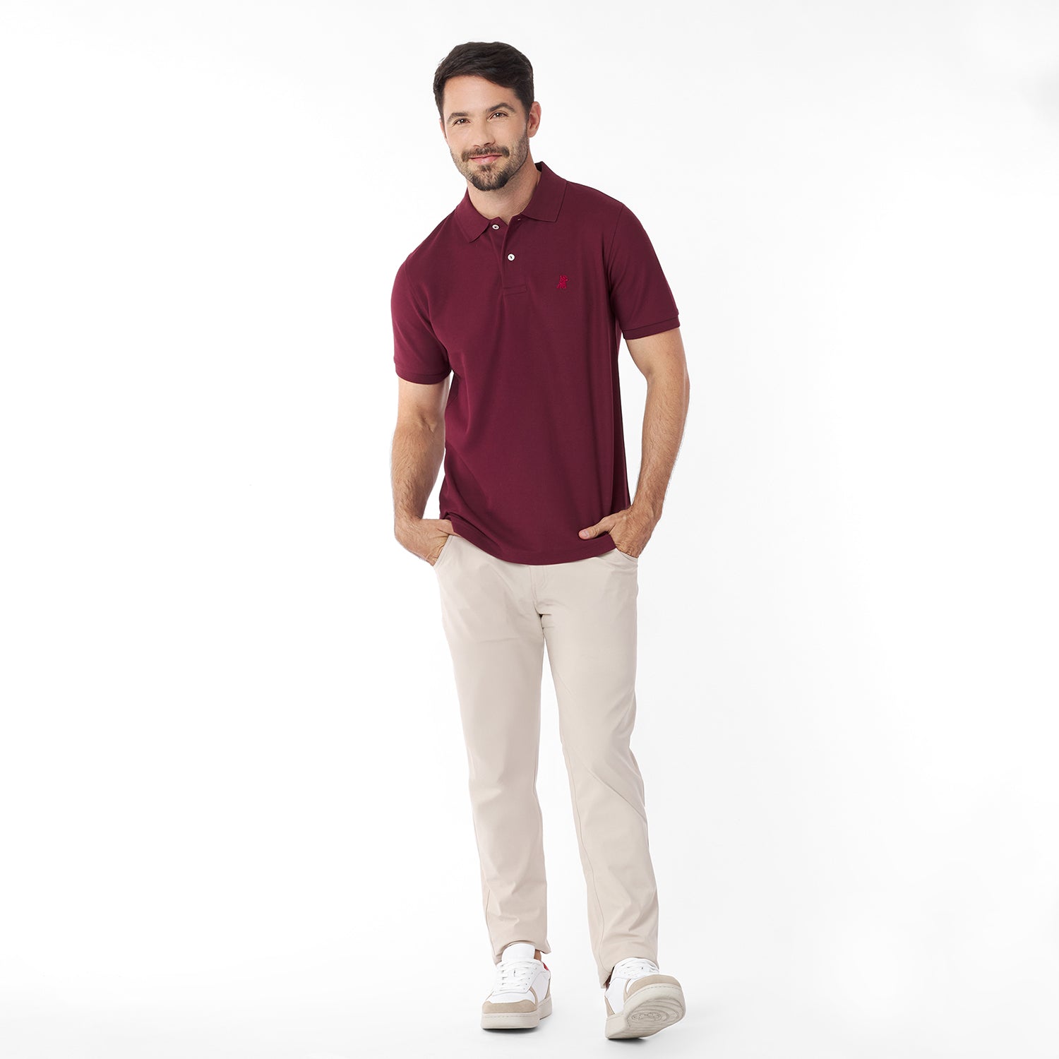Men's Regular Fit Polo Shirt — Tawny Port/Merlot - JAMES BARK