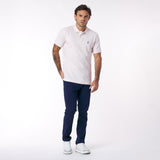 Men's Regular Fit Polo Shirt — Mauve Morn/White - JAMES BARK