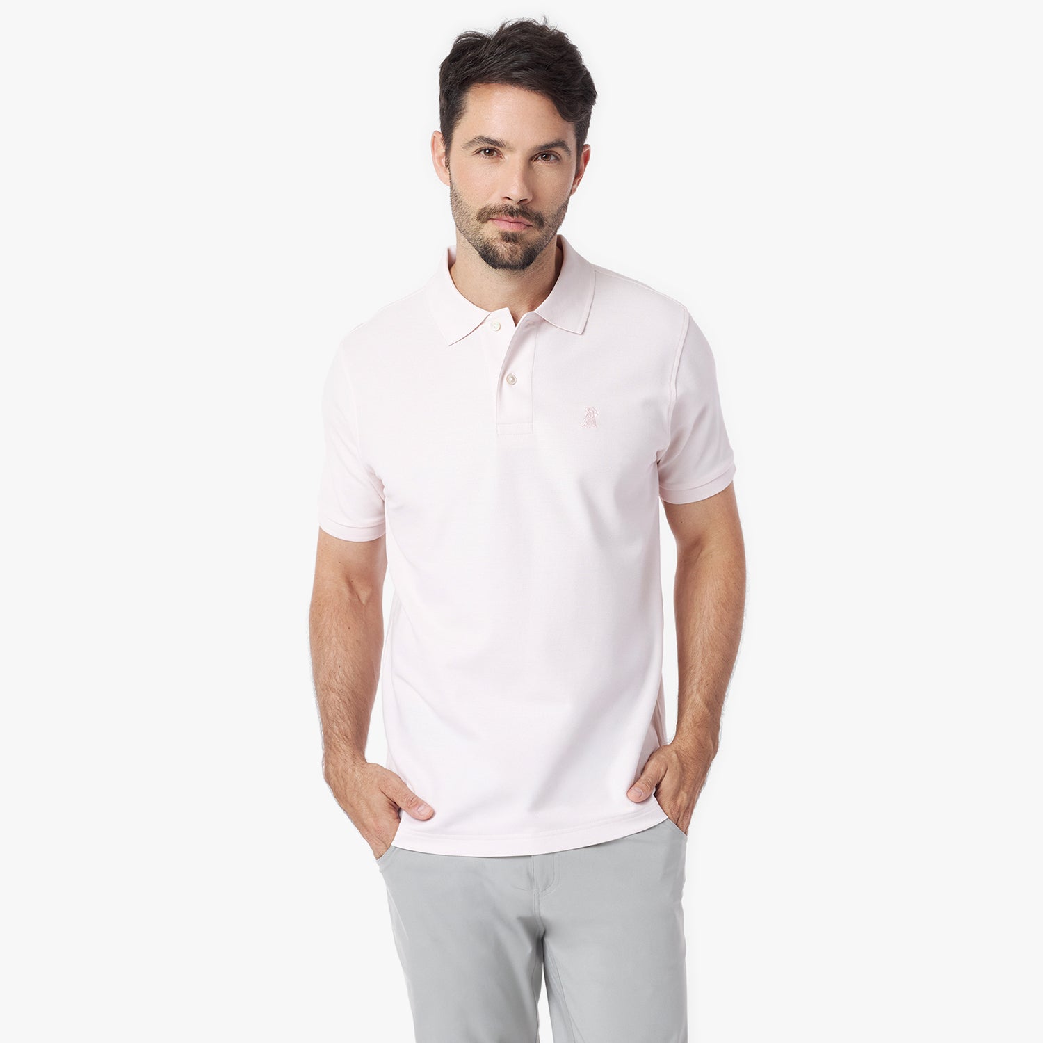 Men's Regular Fit Polo Shirt — Mauve Morn/Pink - JAMES BARK