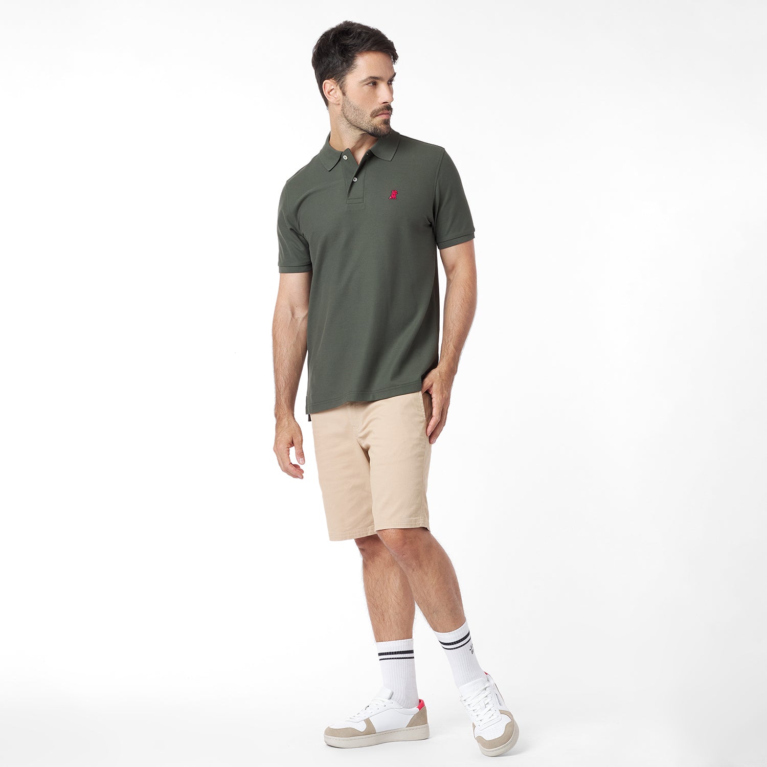 Men's Regular Fit Polo Shirt — Grape Leaf/Red - JAMES BARK