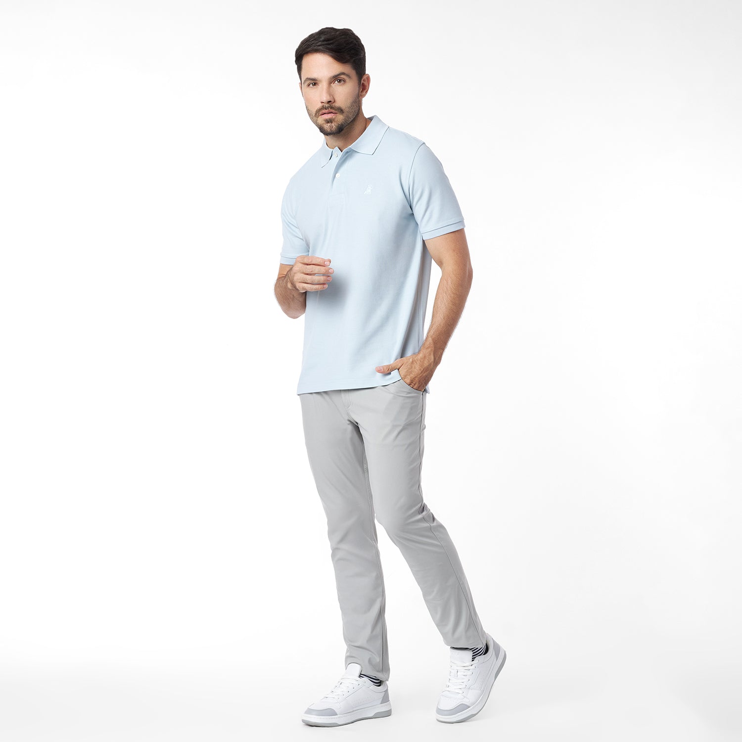 Men's Regular Fit Polo Shirt — Skyway/Blue - JAMES BARK