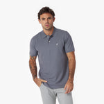 Men's Regular Fit Polo Shirt — Quiet Shade/White - JAMES BARK