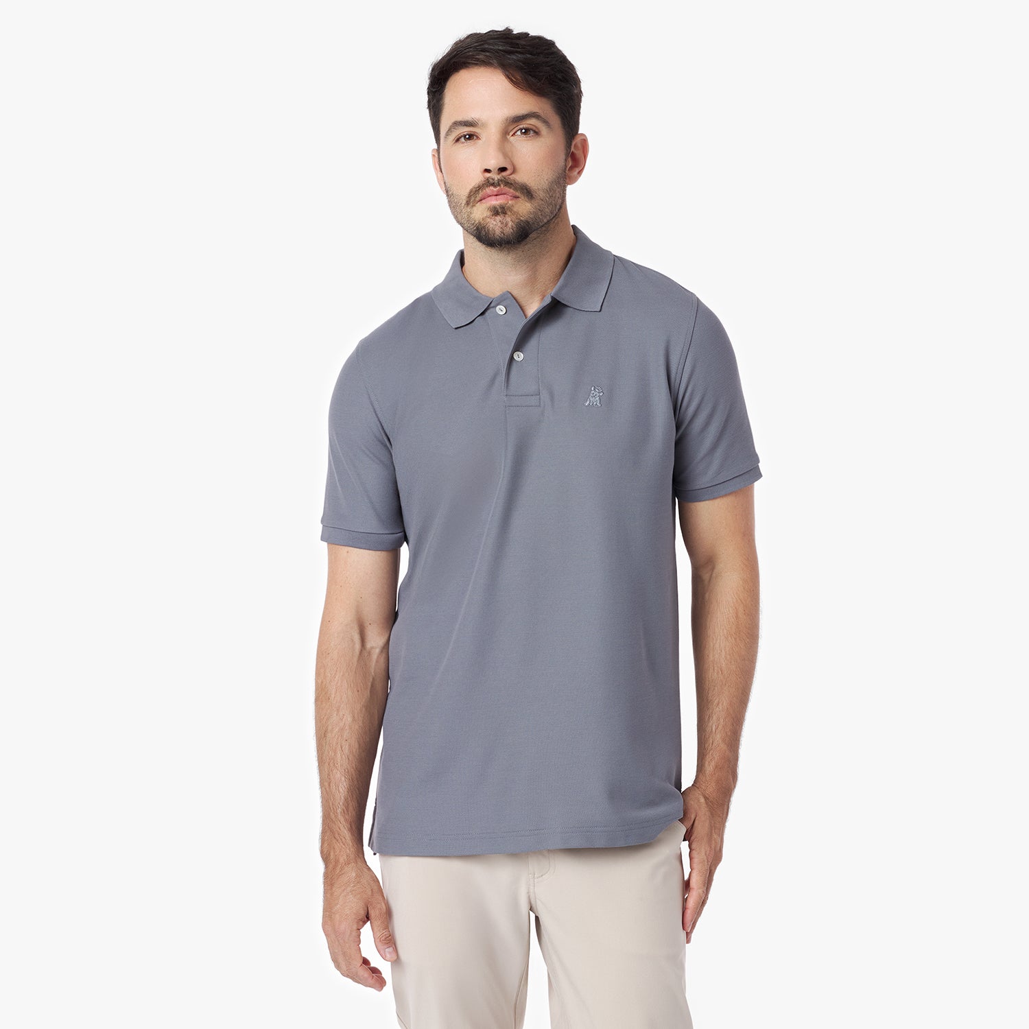 Men's Regular Fit Polo Shirt — Quiet Shade/Grey - JAMES BARK