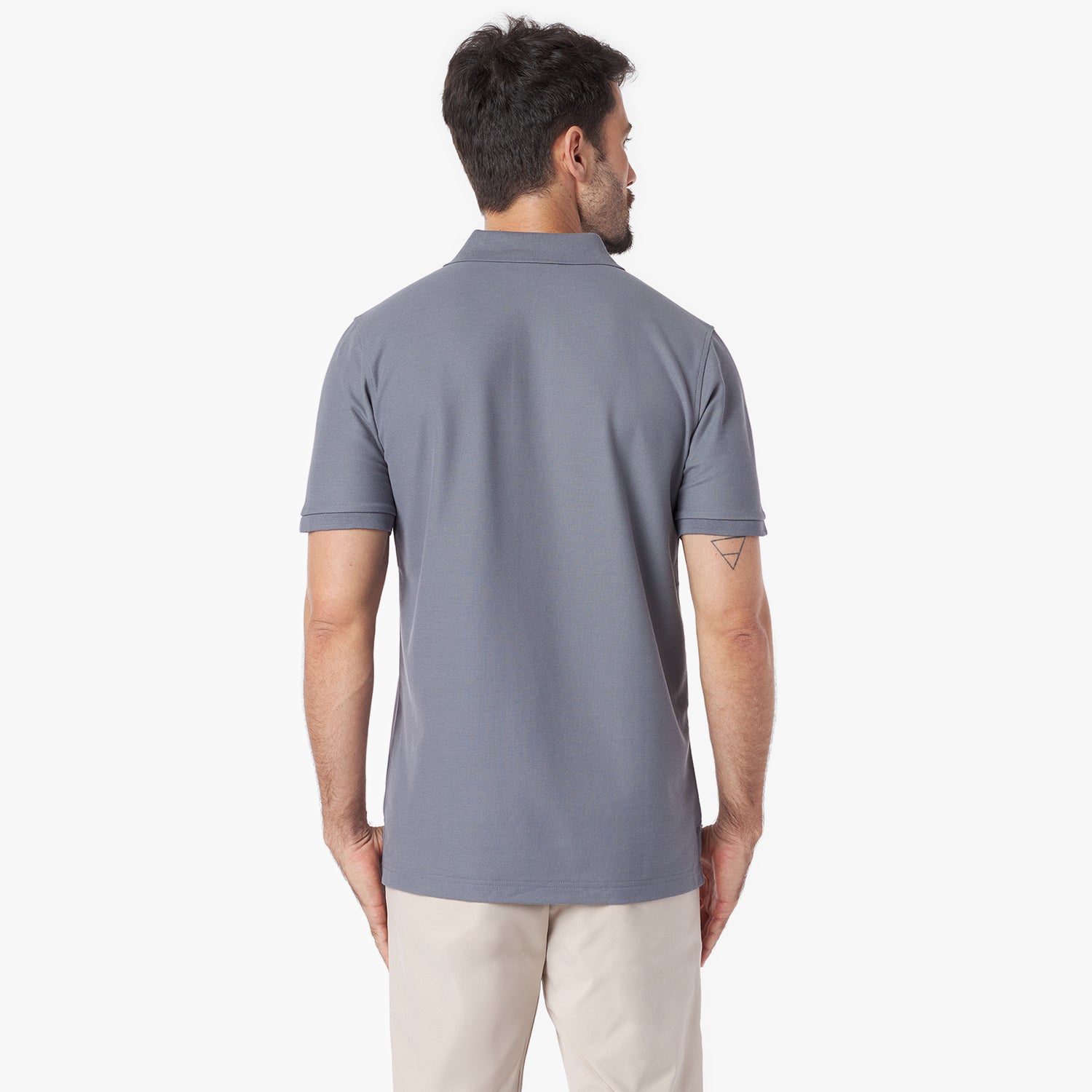 Men's Regular Fit Polo Shirt — Quiet Shade/Grey - JAMES BARK