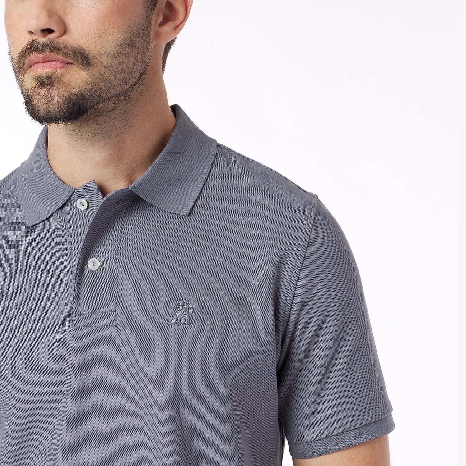 Men's Regular Fit Polo Shirt — Quiet Shade/Grey - JAMES BARK