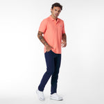 Men's Regular Fit Polo Shirt — Fusion Coral/White - JAMES BARK