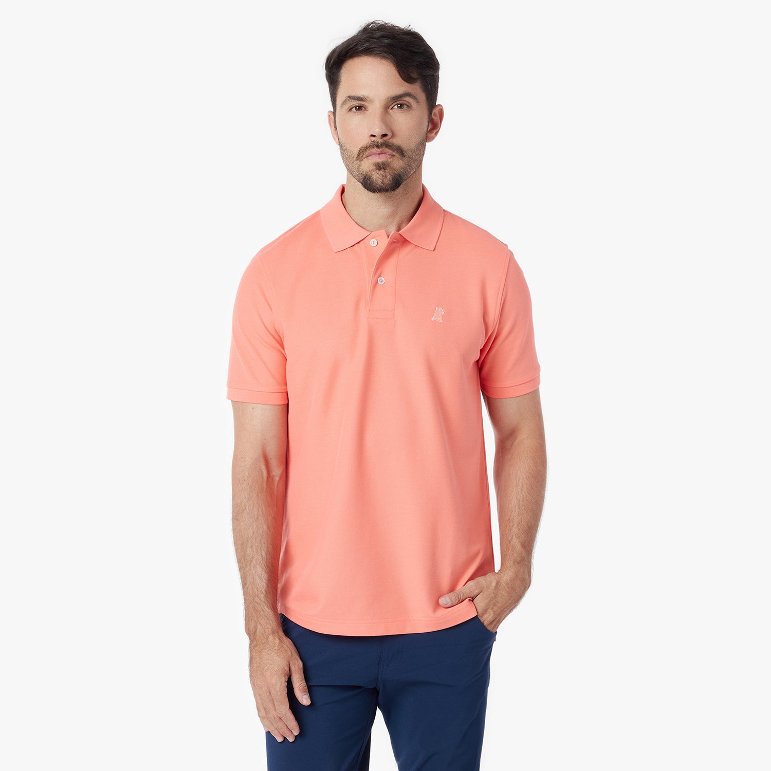 Men's Regular Fit Polo Shirt — Fusion Coral/Peach - JAMES BARK