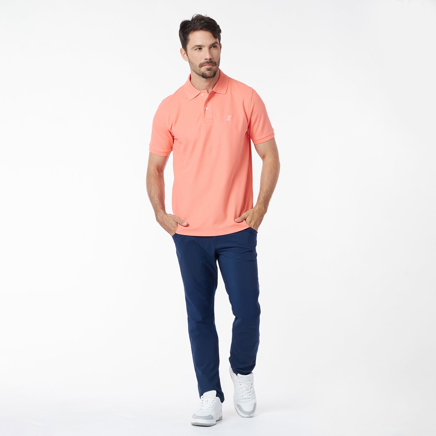 Men's Regular Fit Polo Shirt — Fusion Coral/Peach - JAMES BARK