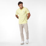 Men's Regular Fit Polo Shirt — Pale Banana/White - JAMES BARK
