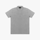 Gray polo shirt on a white background