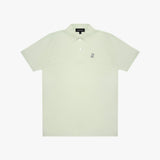 Light green polo shirt with a small logo on a white background
