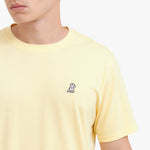 Men's Crew Neck Jersey T-Shirt — Pale Banana/White - JAMES BARK