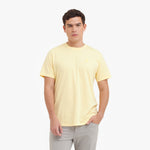 Men's Crew Neck Jersey T-Shirt — Pale Banana/Yellow - JAMES BARK