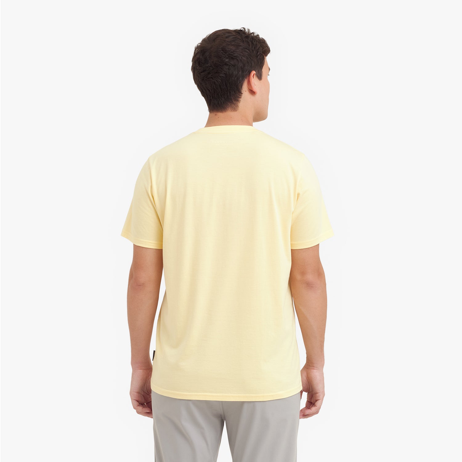 Men's Crew Neck Jersey T-Shirt — Pale Banana/Yellow - JAMES BARK