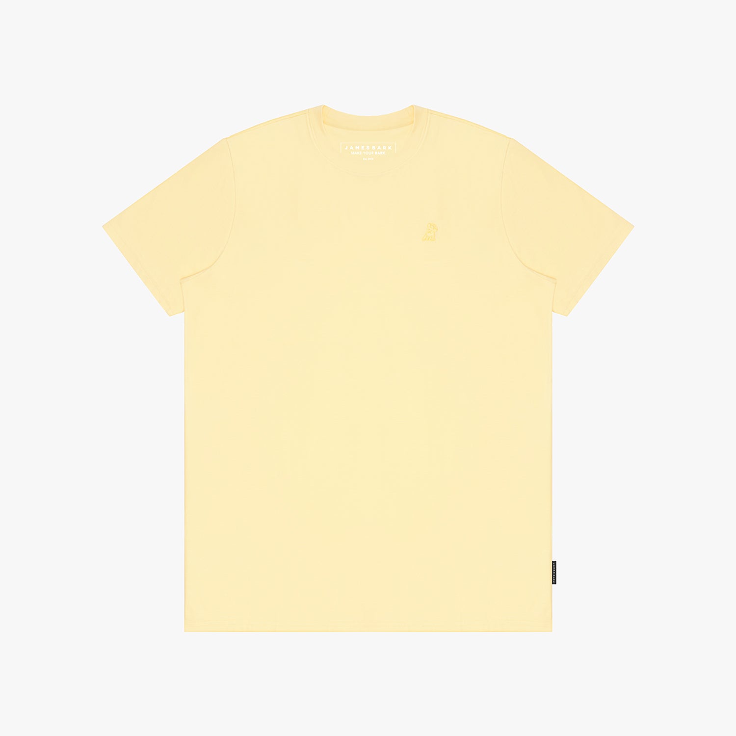 Men's Crew Neck Jersey T-Shirt — Pale Banana/Yellow - JAMES BARK