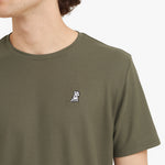 Men's Pique T-Shirt — Burnt Olive/White - JAMES BARK
