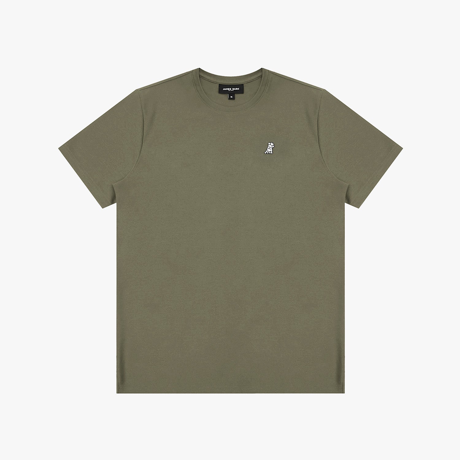 Men's Pique T-Shirt — Burnt Olive/White - JAMES BARK