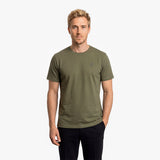 Men's Pique T-Shirt — Burnt Olive/Olive - JAMES BARK