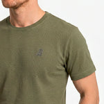 Men's Pique T-Shirt — Burnt Olive/Olive - JAMES BARK