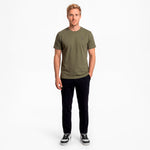 Men's Pique T-Shirt — Burnt Olive/Olive - JAMES BARK