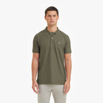 Men's Regular Fit Polo Shirt — Burnt Olive/White - JAMES BARK