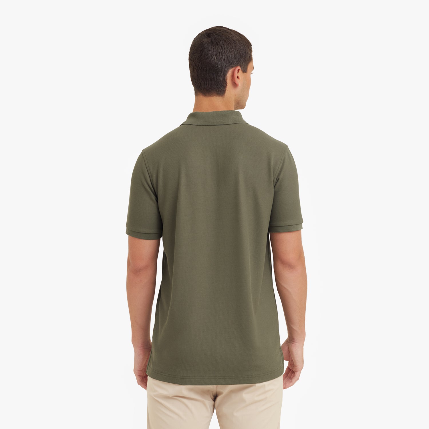 Men's Regular Fit Polo Shirt — Burnt Olive/Gold - JAMES BARK