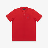 Men's Regular Fit Polo Shirt — Risk Red/White - JAMES BARK