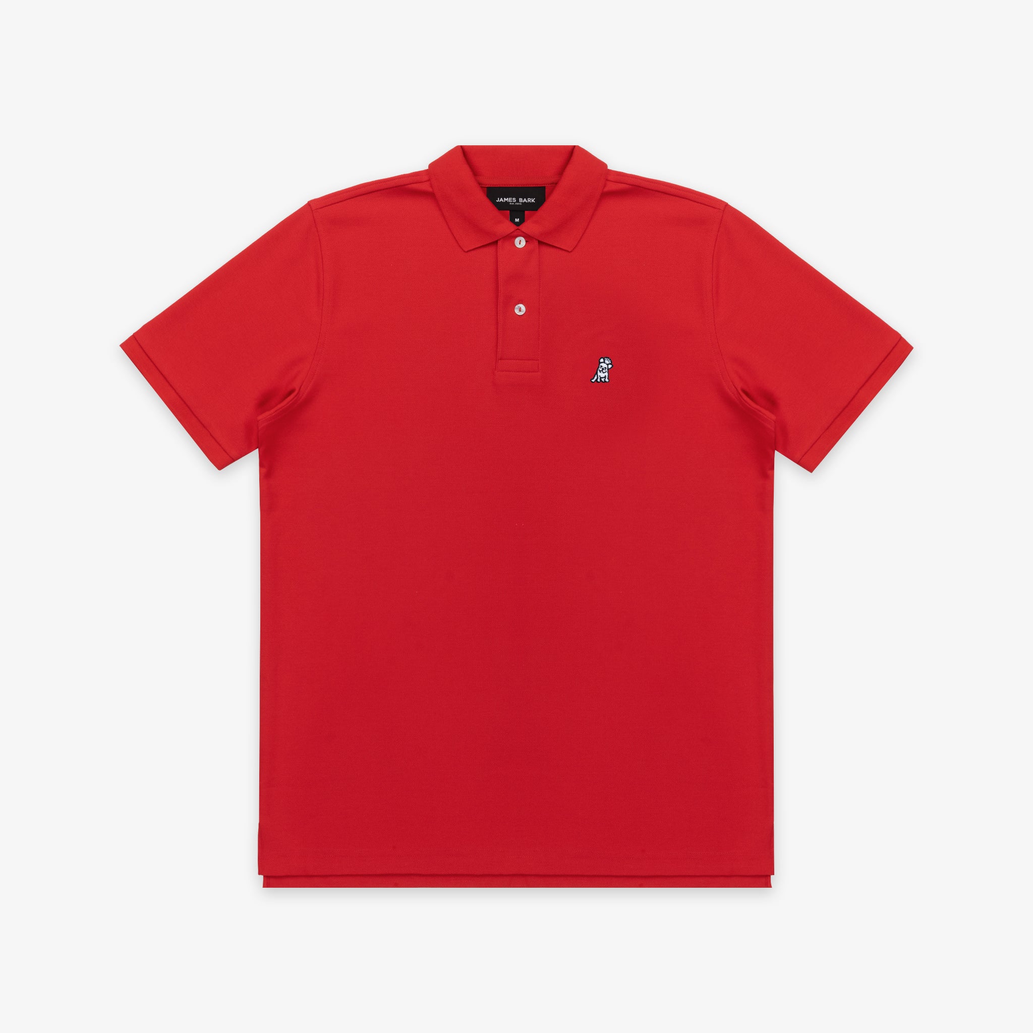 Men's Regular Fit Polo Shirt — Risk Red/White - JAMES BARK
