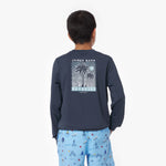 Kids' Crew Neck Rashguard — Dress Blue - JAMES BARK