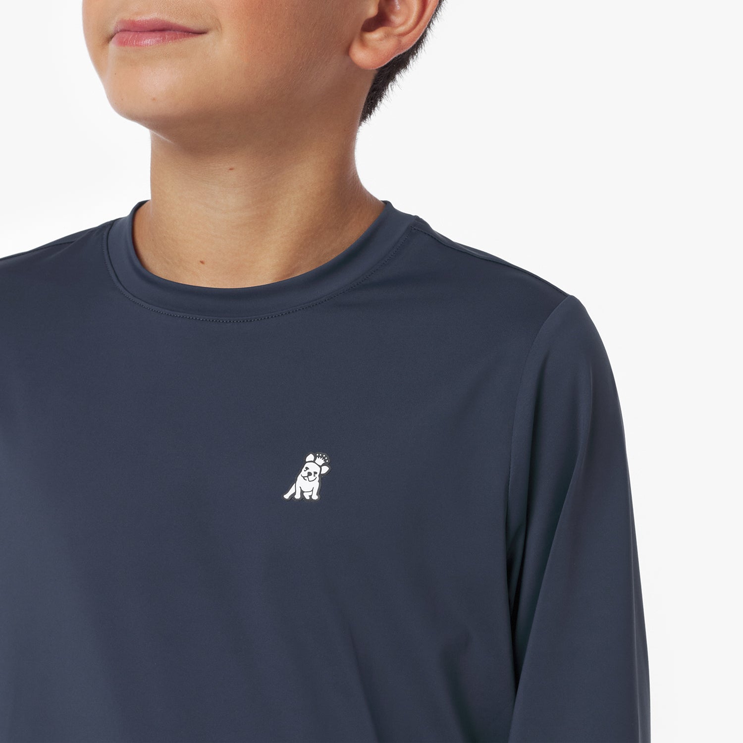 Kids' Crew Neck Rashguard — Dress Blue - JAMES BARK