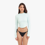 Women's Crop Rashguards — Soothing Sea - JAMES BARK
