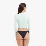 Women's Crop Rashguards — Soothing Sea - JAMES BARK