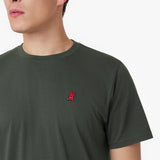 Men's Crew Neck Jersey T-Shirt — Grape Leaf/Red - JAMES BARK