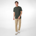 Men's Crew Neck Jersey T-Shirt — Grape Leaf/Red - JAMES BARK