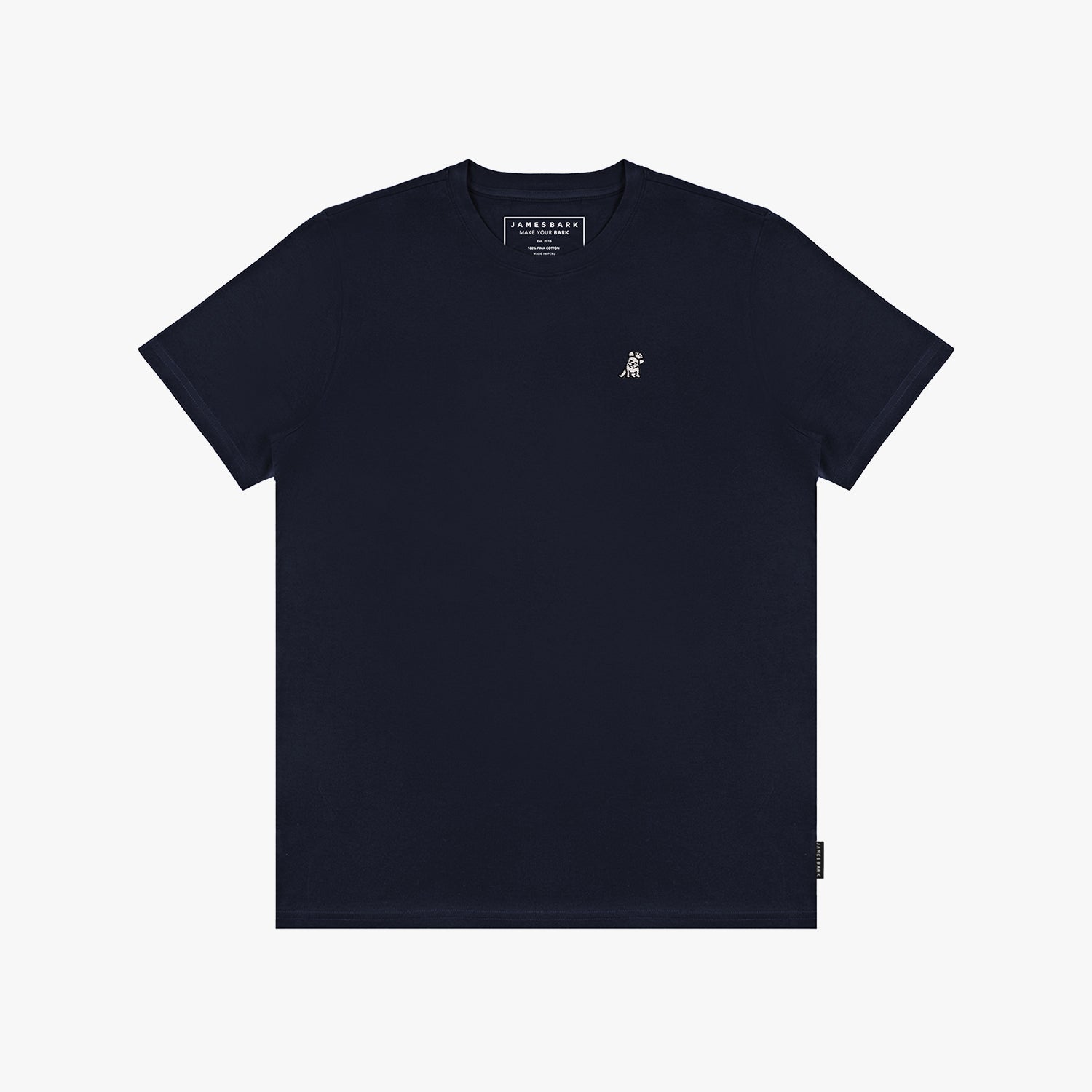 Men's Crew Neck Jersey T-Shirt in color Dress Blue with a white embroidered logo