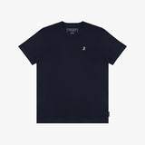 Men's Crew Neck Jersey T-Shirt in color Dress Blue with a white embroidered logo