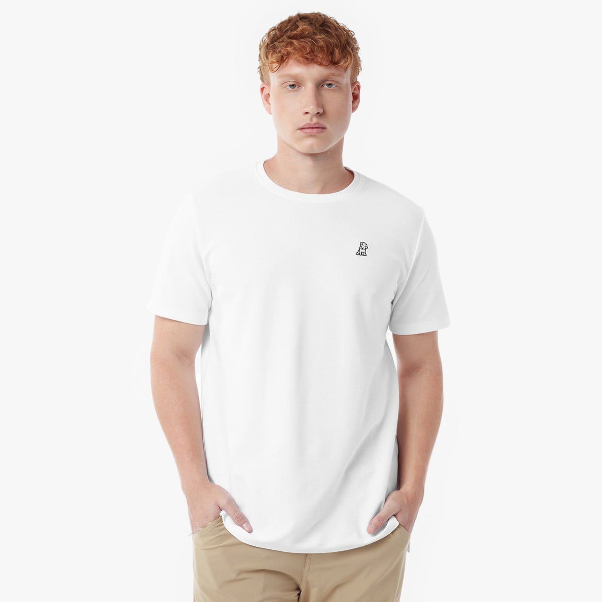 Pique T Shirt — Brilliant White White