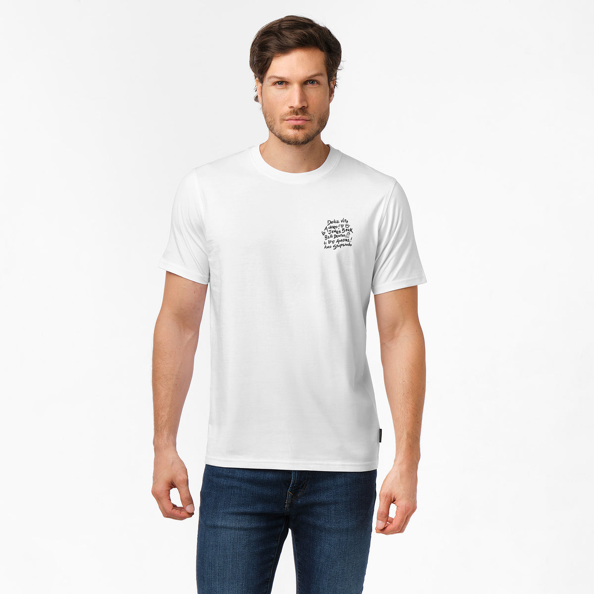Men's Dolce Vita Graphic Tee — Brilliant White