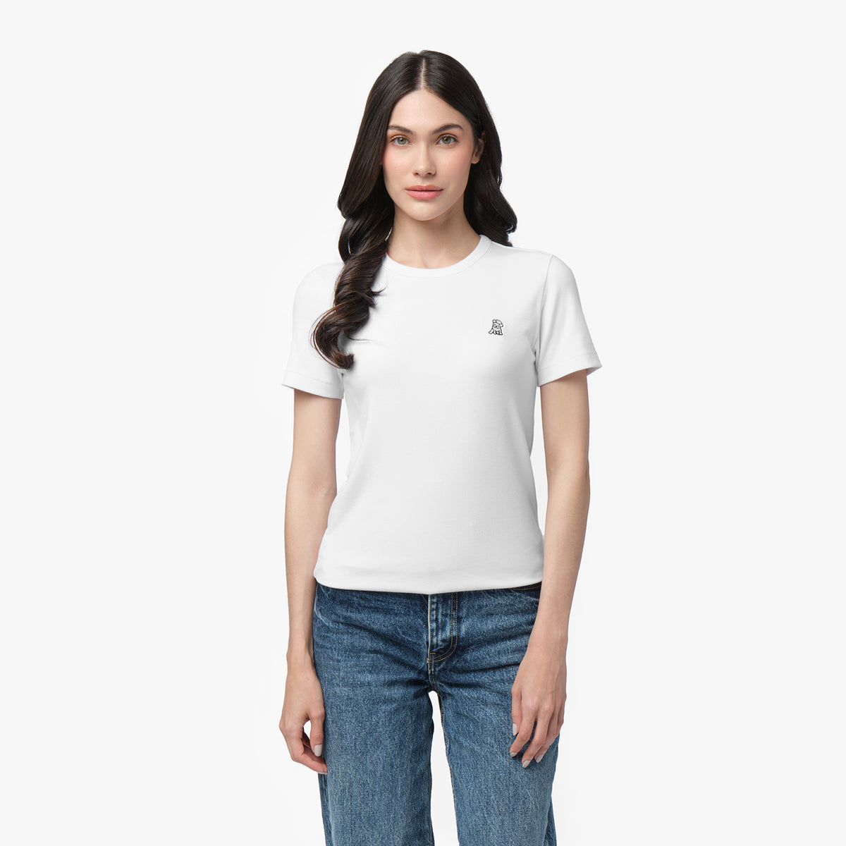 Women's Ribbed T-Shirt — Brilliant White