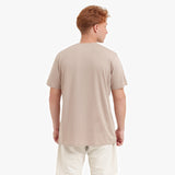 Men's Crew Neck Jersey T-Shirt — Simply Taupe/White - JAMES BARK