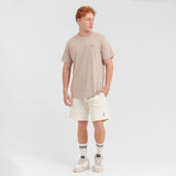 Men's Crew Neck Jersey T-Shirt — Simply Taupe/White - JAMES BARK