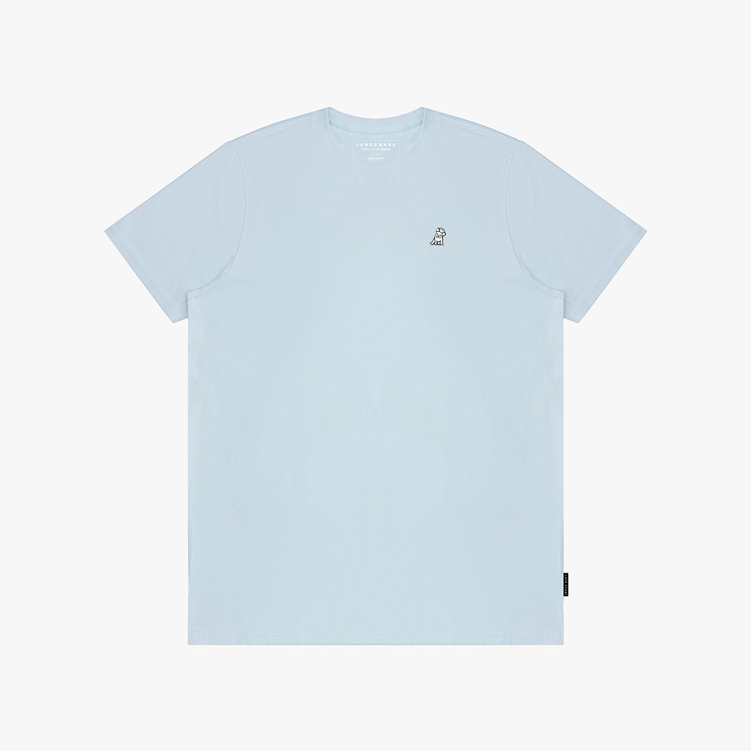 Men's Crew Neck Jersey T-Shirt — Skyway/White - JAMES BARK