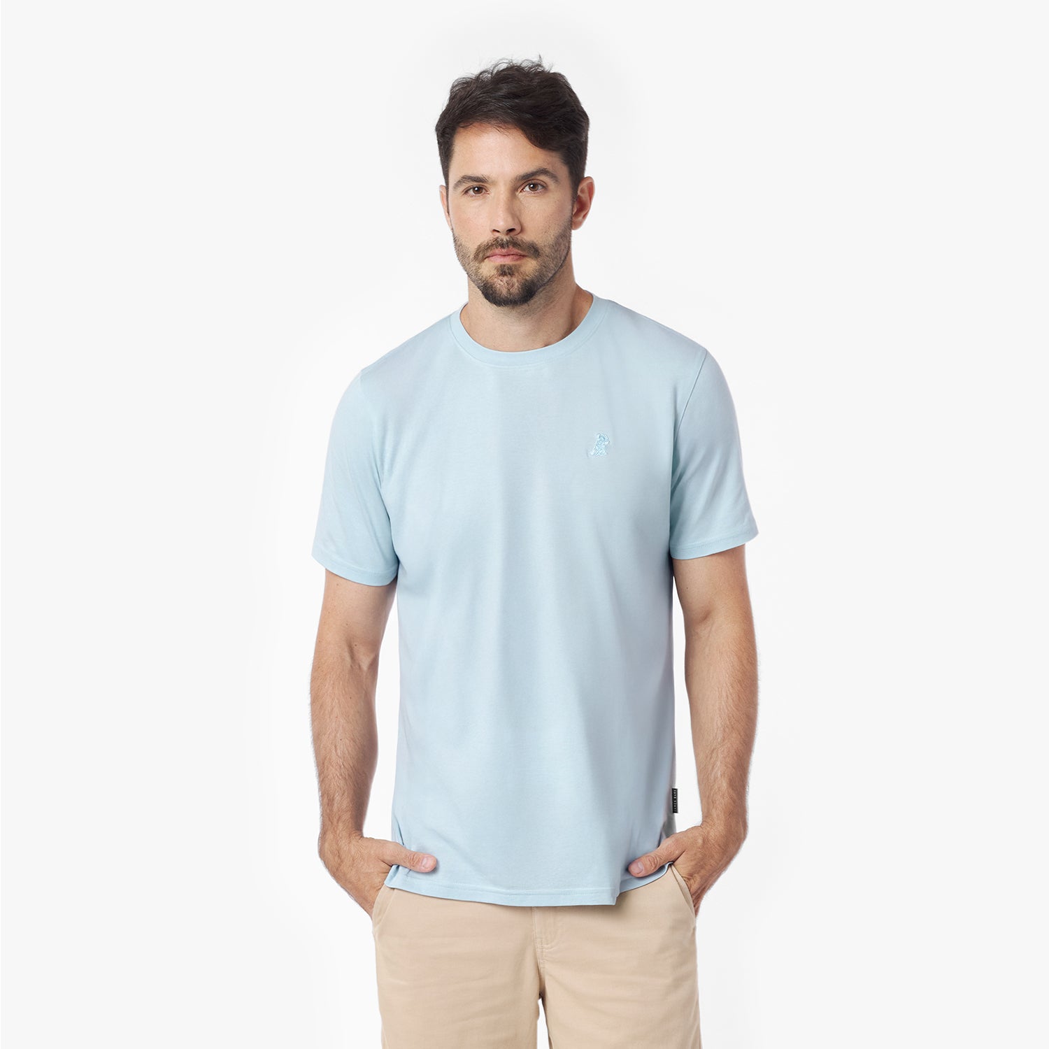 Men's Crew Neck Jersey T-Shirt — Skyway/Blue - JAMES BARK