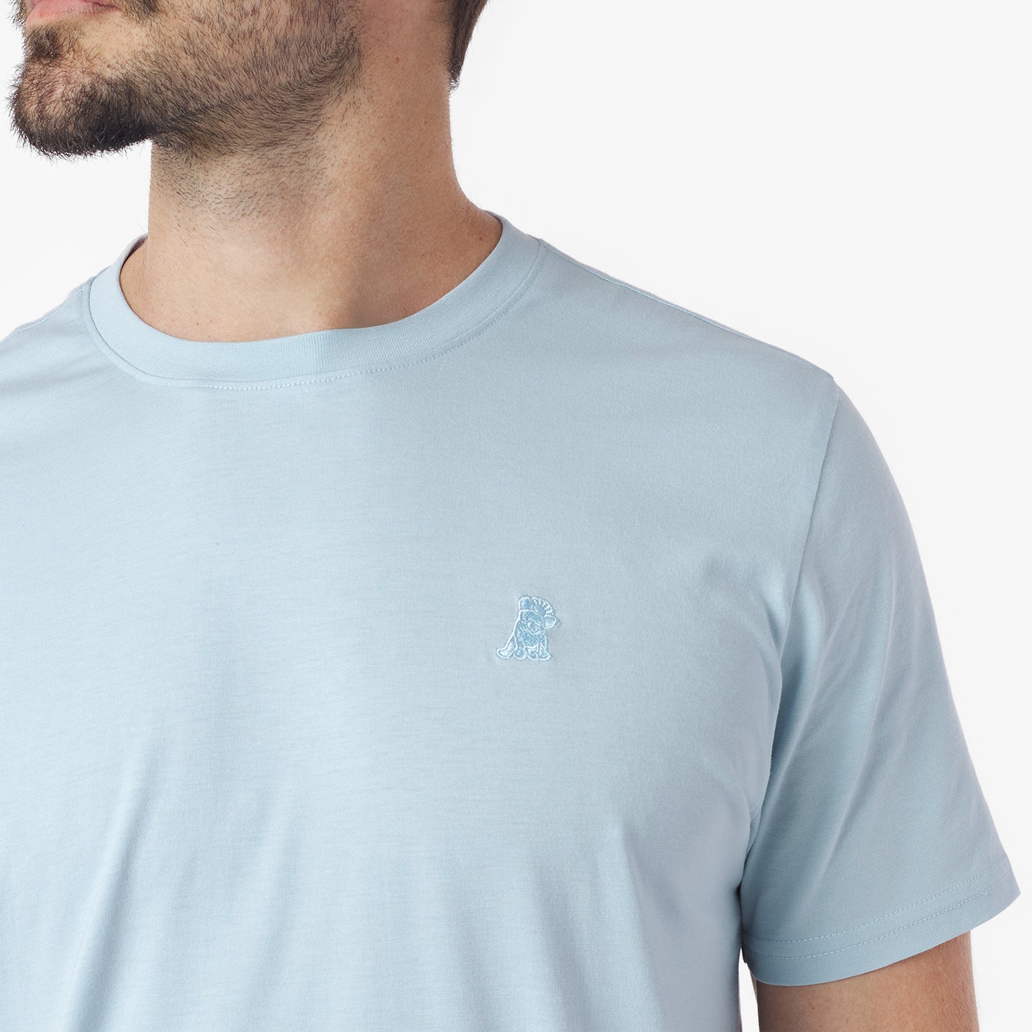 Men's Crew Neck Jersey T-Shirt — Skyway/Blue - JAMES BARK