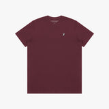 Men's Crew Neck Jersey T-Shirt — Tawny Port/White - JAMES BARK