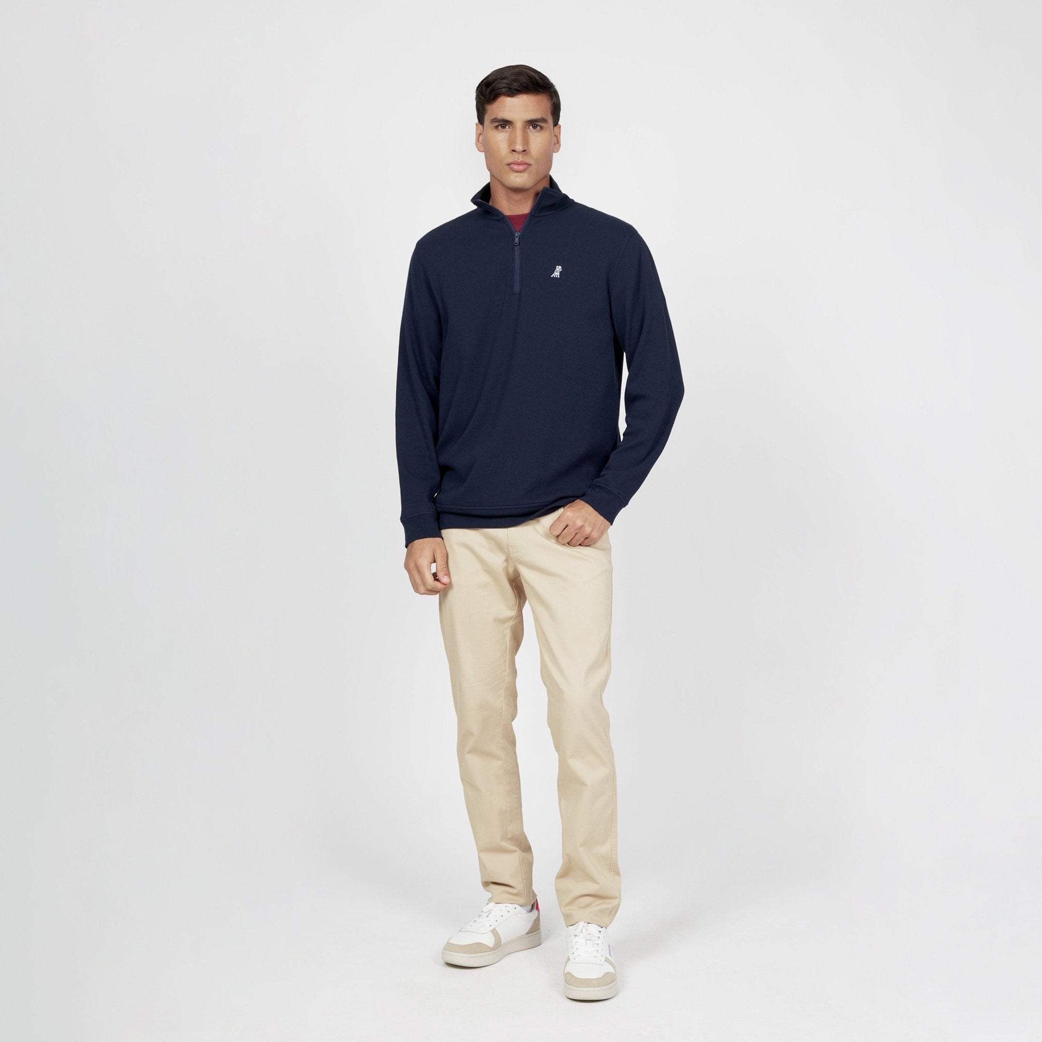 Men's Quarter-Zipper Pullover — Dress Blue Men's Quarter-Zipper Pullover — Dress Blue