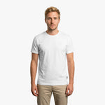 Men's Crew Neck Jersey T-Shirt — White/All White - JAMES BARK